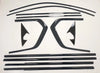 2019-2023 BMW X7 Steel Glossy Black Window Side Molding Covers (2019-2023)