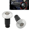 Motorcycle Dirt Bike - Silver 7/8'' Handle Bar End Grips Caps