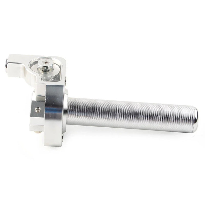 Universal Silver CNC 7/8'' Motor Handlebar Twist Throttle Accelerator Grip