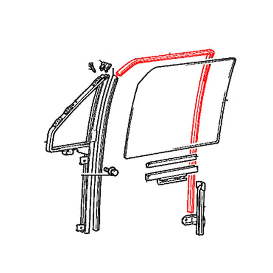 Front Door Glass Run Channel for Mitsubishi Triton L200 Strada 1996-2006
