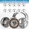 Make Model 17.0mm Ball Bearing Steel G100 Silver Tone 10 pcs