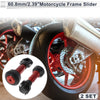 Motorcycle Slider Frame 0.87-1.1" Aluminum Alloy Plastic 2 x Pcs Red