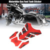 Motorcycle Universal Protector Sticker 3D PVC Rubber Pad Emblem Red