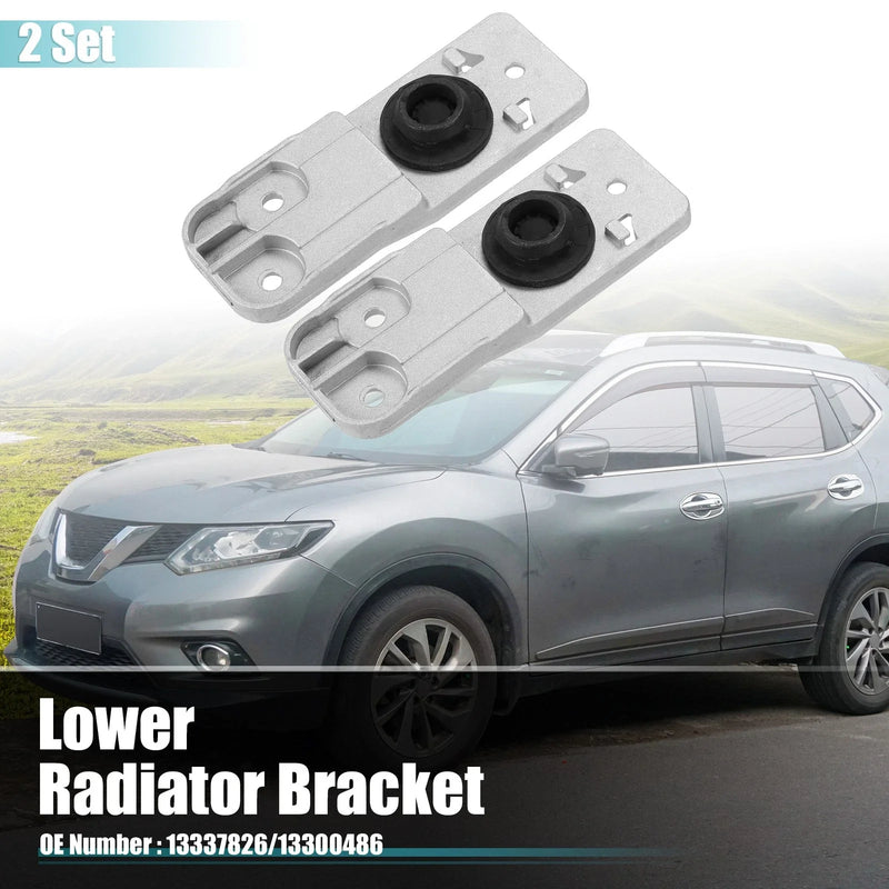 Chevrolet 2 x Lower Radiator Bracket with Rubber Cushion Bushing Radiator