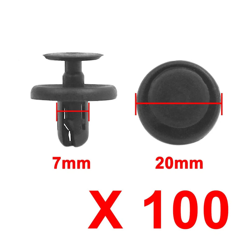 Toyota 100 Pcs Plastic Rivets Fastener Bumper Clips