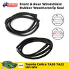 Windshield Rubber Front Rear 2PC Fits Toyota Celica TA20 TA22 TA23 RA20 RA23 D06