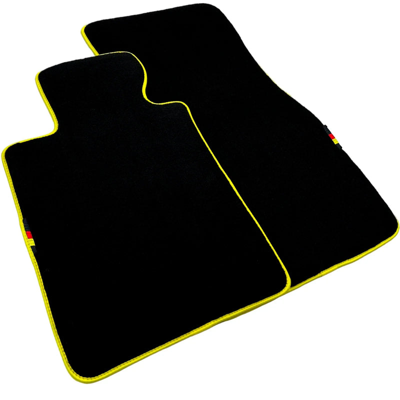 BMW 7 Series E65 with Yellow Trim Black Floor Mats (2001-2008)