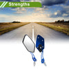 M8 / M10 M8/M10 Rear View Mirror Polygonal Shape Blue Aluminum Alloy Plastic