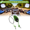 M8/M10 Motorcycle Rear View Mirrors Polygonal Shape Black Green Aluminum Alloy