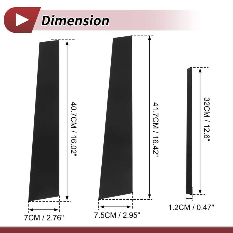 Lexus CT200h (2011-2019) Black 6 Pcs Door Pillar Window Trim