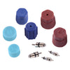 Air Conditioning 10pcs A/C System Cap & Valve Cores Rapid Seal Kit