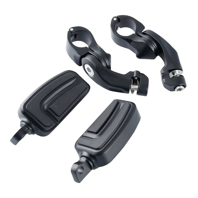 Matte Black 1 1/4'' 32mm Short Highway Bar Pegs Footpeg Pedal