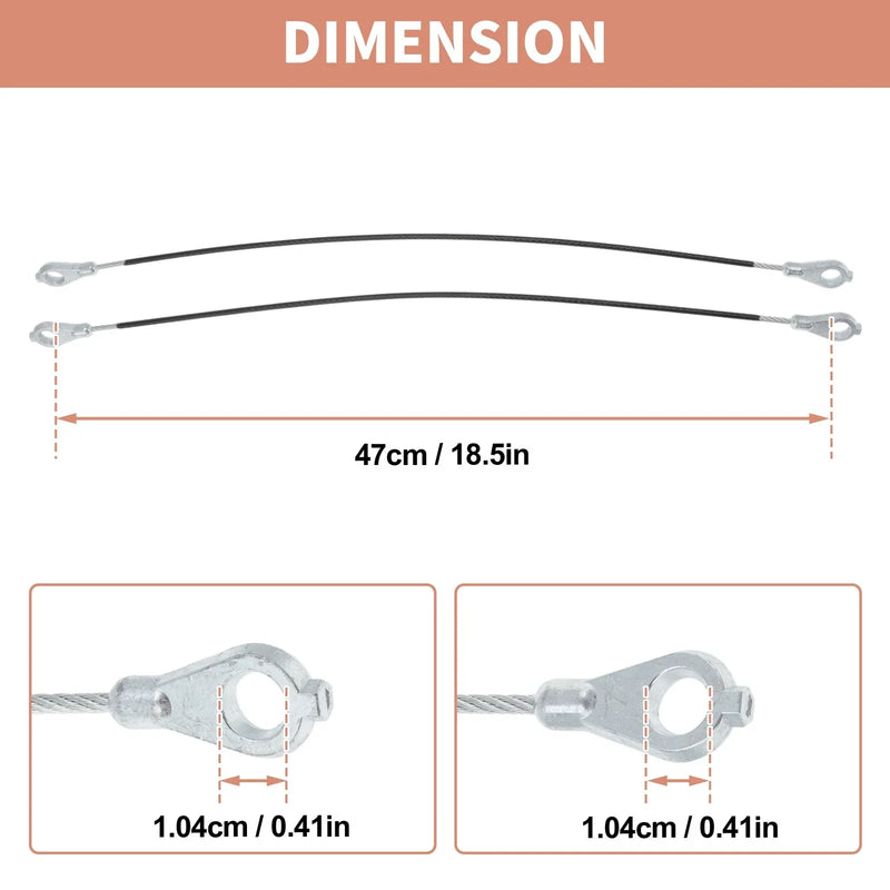 Jeep CJ Series CJ5 CJ7 Scrambler Tailgate Support Cables (1976-1986)