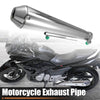 Motorcycle 1pcs Exhaust 1.42'' Inlet Muffler Pipe Chrome