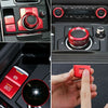 Mazda 3 6 CX-5 Red Aluminum Alloy EPB Park Cap Button Covers
