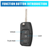 Ford Focus 3 Button Folding Key Fob Remote Case (2012-2018)