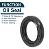 Make Model Oil Seal / 17x25x4mm / Seal Ring Rotary Shaft Seal NBR Rubber Black 5Pcs