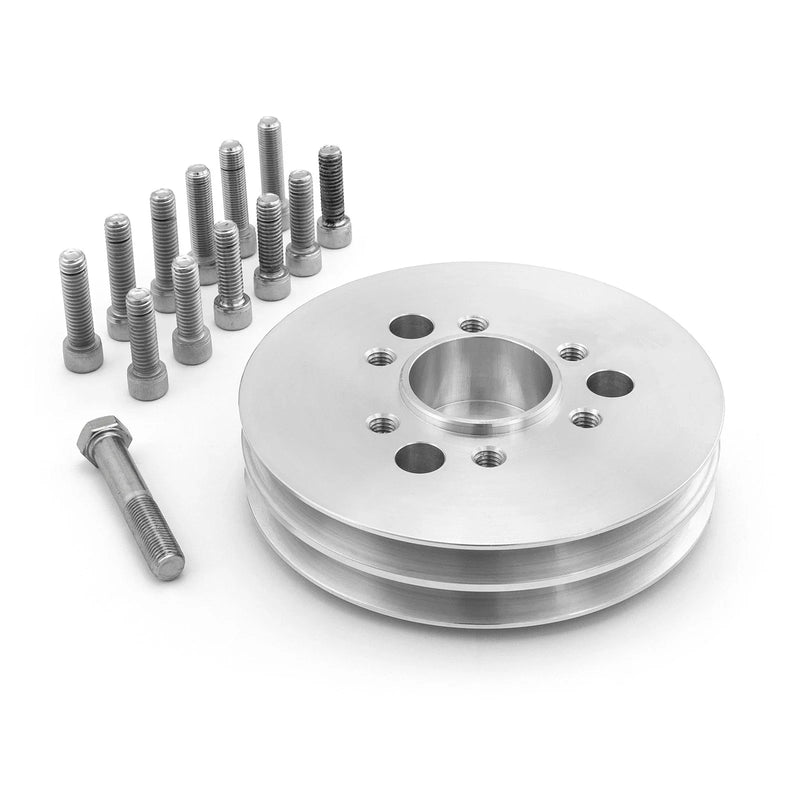 Chevy SBC 350 Supercharger 2 Groove Accessory Drive Pulley