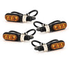 4 x Universal Motorcycle Dynamic LED Turn Signal Indicator Amber Light