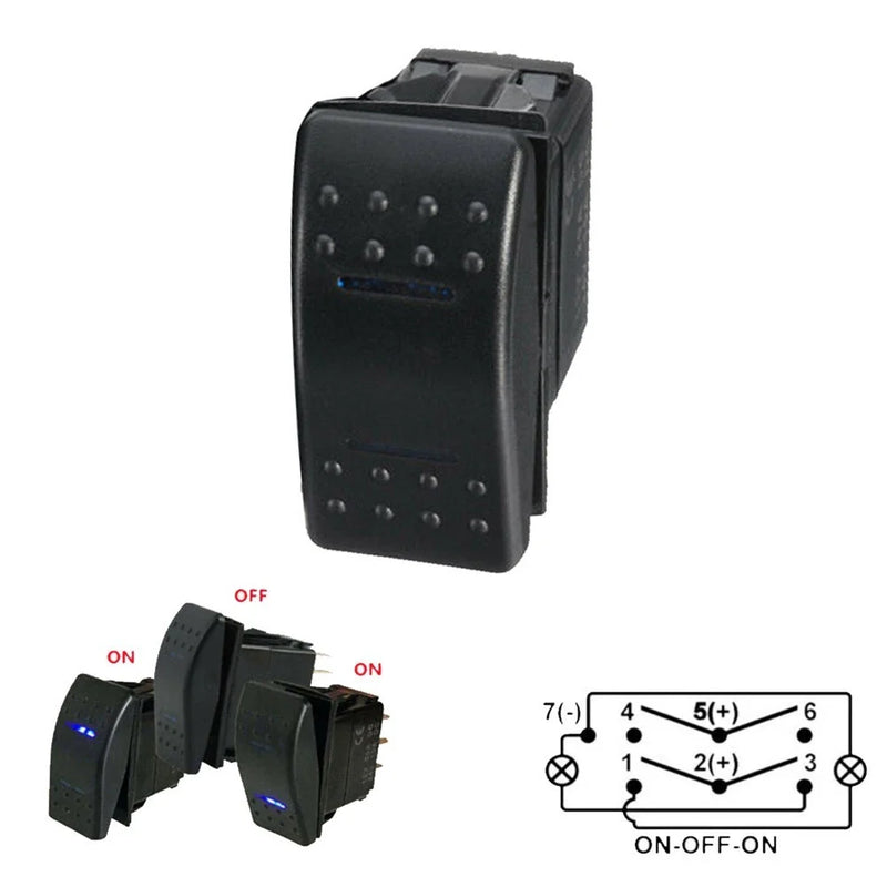 Car DPDT ON-OFF-ON LED Rocker Toggle Switch