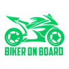 Motorcycle Reflective Bumper Decal Green Square Hollow Motorcycle Pattern