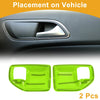 Jeep Wrangler JK 2DR (2011-2017) 2 x Green Interior Door Handle Bowl Cover Trim