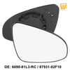 Toyota C-HR Right Side Heated Mirror Glass with Backing Plate (2017–2023)