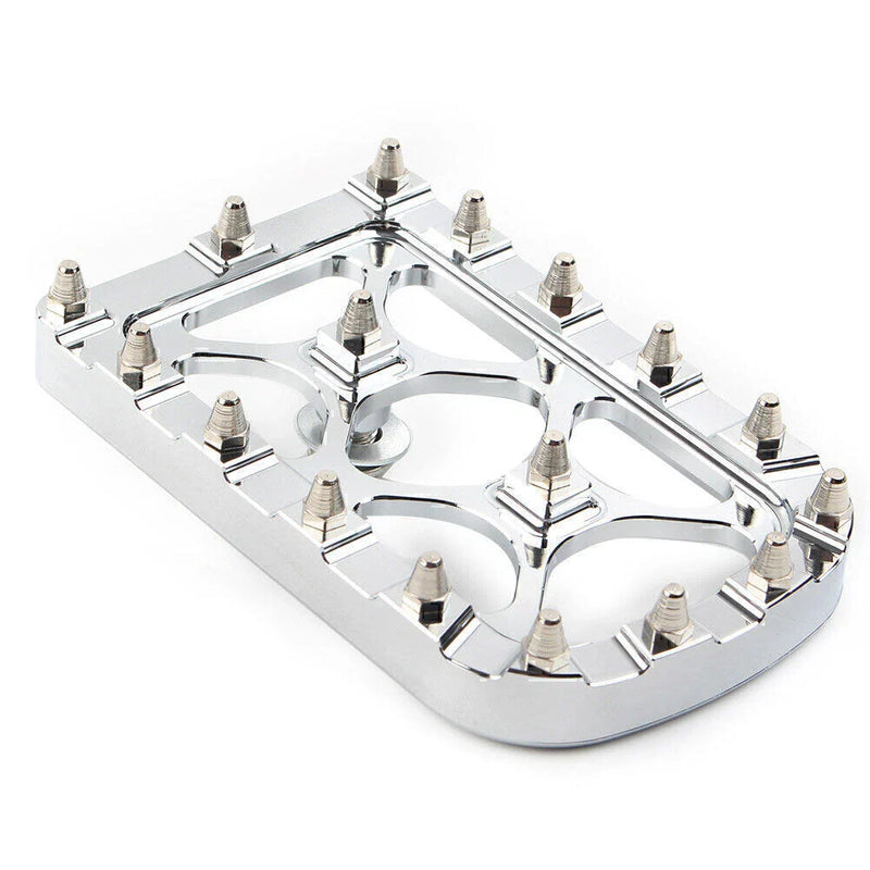 Harley Electra Glide Softail Chrome MX Style Large Brake Pedal Pad Cover