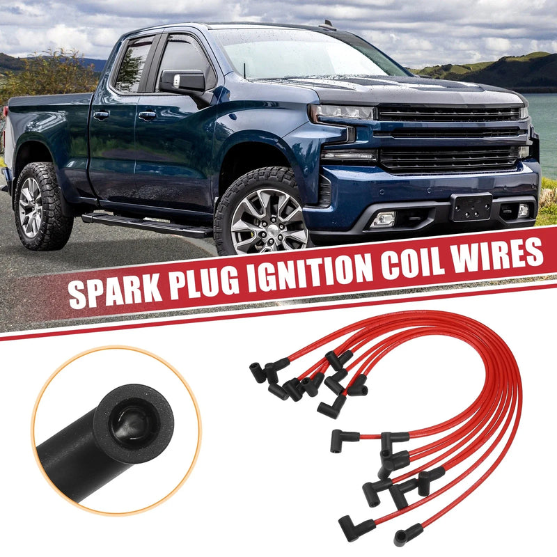 Chevrolet SBC BBC Engines 9 Pcs Spark Plug Wire Ignition Coil Cable