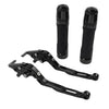 Kawasaki ZX6R ZX9R Folding Extendable Brake Clutch Lever Grip Set (2000-2002)