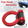 Car Trailer SUV Front Rear Bumper Decoration Red Fake Racing Tow Hook Ring