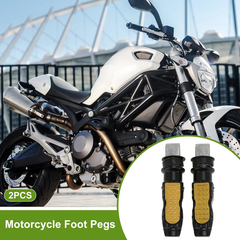 Motorcycle Foot Peg 5in Rear Footrest Pedal Gold Tone