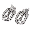 Kawasaki KX250 KX450 Silver Shark Teeth Racing Foot Pegs (2008-2015)