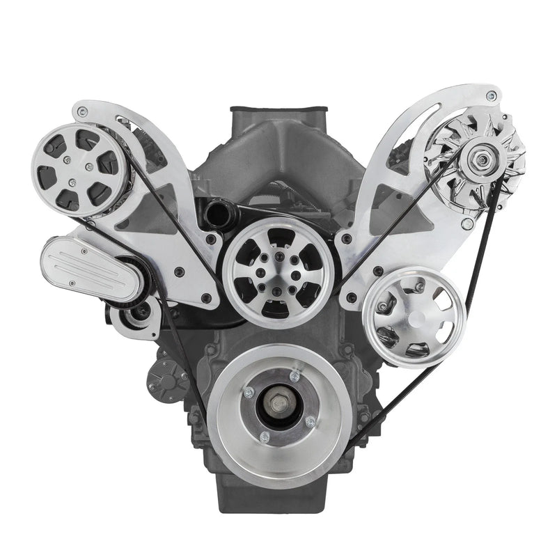 Chevy GM LS1 LS2 LS3 LS6 Aluminum Complete Serpentine Belt Drive System (2001-2015)