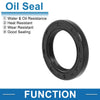 Rotary Shaft Seal Oil Seal 25x37x5mm Nitrile Rubber Black 5 Pcs