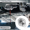 Car Motorcycle Silver Tone Set M12x1.5 Engine Oil Drain Plug W/ Gasket