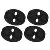 4 x Black Car Door Latch Silicone Cushion Protectors