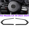 Mazda CX-50 2 x Carbon Fiber Steering Wheel Button Trim Cover (2023–2024)