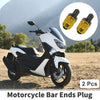 7 / 8" 22mm Gold Tone for Motorcycle 2 x Bar Ends Plug Aluminum Alloy