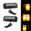 2 x 4-LED Amber Light Lamp Recovery Flashing Breakdown Strobe Grill 12-24V