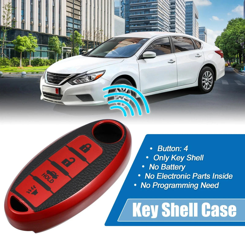 Nissan Cabstar Red Silicone Smart Key Fob Case Cover Protector (2008-2009)