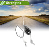 Motorcycle Rear View Mirrors Polygonal Shape Black Silver Tone Plastic