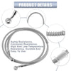 Brake Line 66.93in 10mm Motorcycle Hydraulic Line Oil Hose Stainless Steel