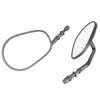 Harley Street Bob 2 x Oval Universal Motorcycle Rear View Mirrors (2007-2023)