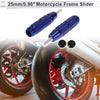 Make Model 2 x 0.71" Aluminum Alloy Plastic Motorcycle Slider Frame Blue
