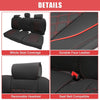 Dodge Ram Black Red Rear Seat Covers 3 Pcs