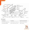 Nissan Navara D21 Outer Weatherstrip Front Door Glass Belt Rubber Seal