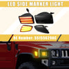 Jeep Black Amber Lens Front LED Side Marker Lights (2018-2023)
