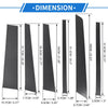 Land Rover Range 12 Pcs Carbon Fiber Door Pillar Window Trim
