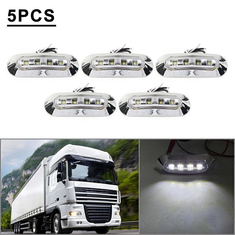 Truck Trailer Pickup 12V 24V 5 x LED Side Clearance Marker Lights